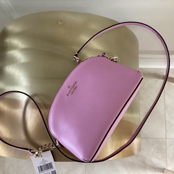 Kate Spade Cameron Street Hilli Leather Berry Crush Lavender Dome Crossbody Bag - Picture 10 of 14